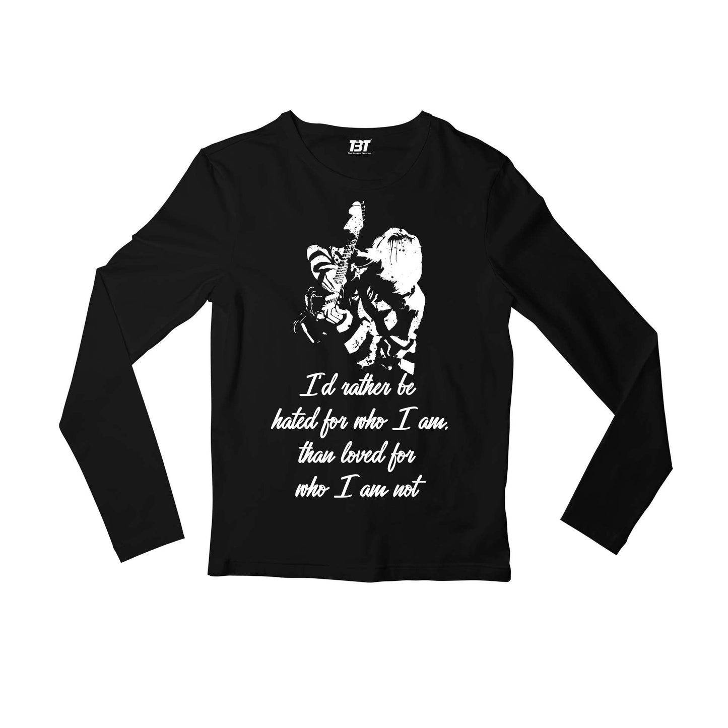 nirvana who i am full sleeves long sleeves music band buy online india the banyan tee tbt men women girls boys unisex black