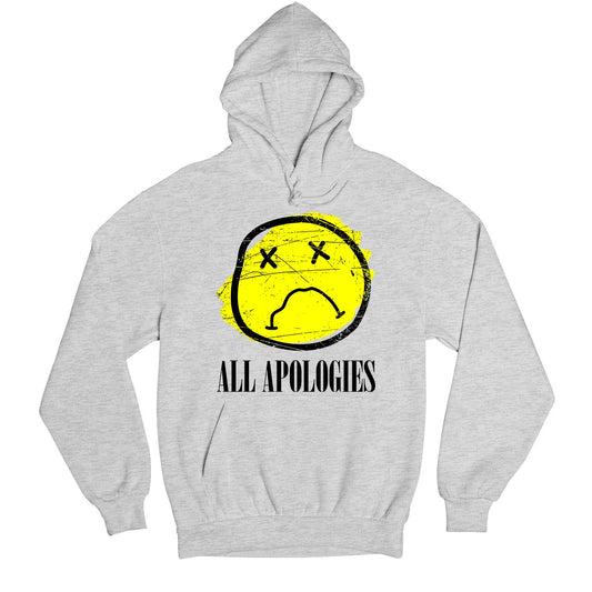 nirvana all apologies hoodie hooded sweatshirt winterwear music band buy online united states usa the banyan tee tbt men women girls boys unisex gray