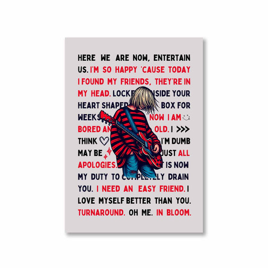 nirvana lyrical doodle poster wall art buy online united states of america usa the banyan tee tbt a4