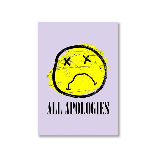 nirvana all apologies poster wall art buy online united states of america usa the banyan tee tbt a4