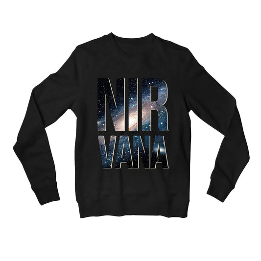 nirvana sweatshirt upper winterwear music band buy online united states usa the banyan tee tbt men women girls boys unisex black