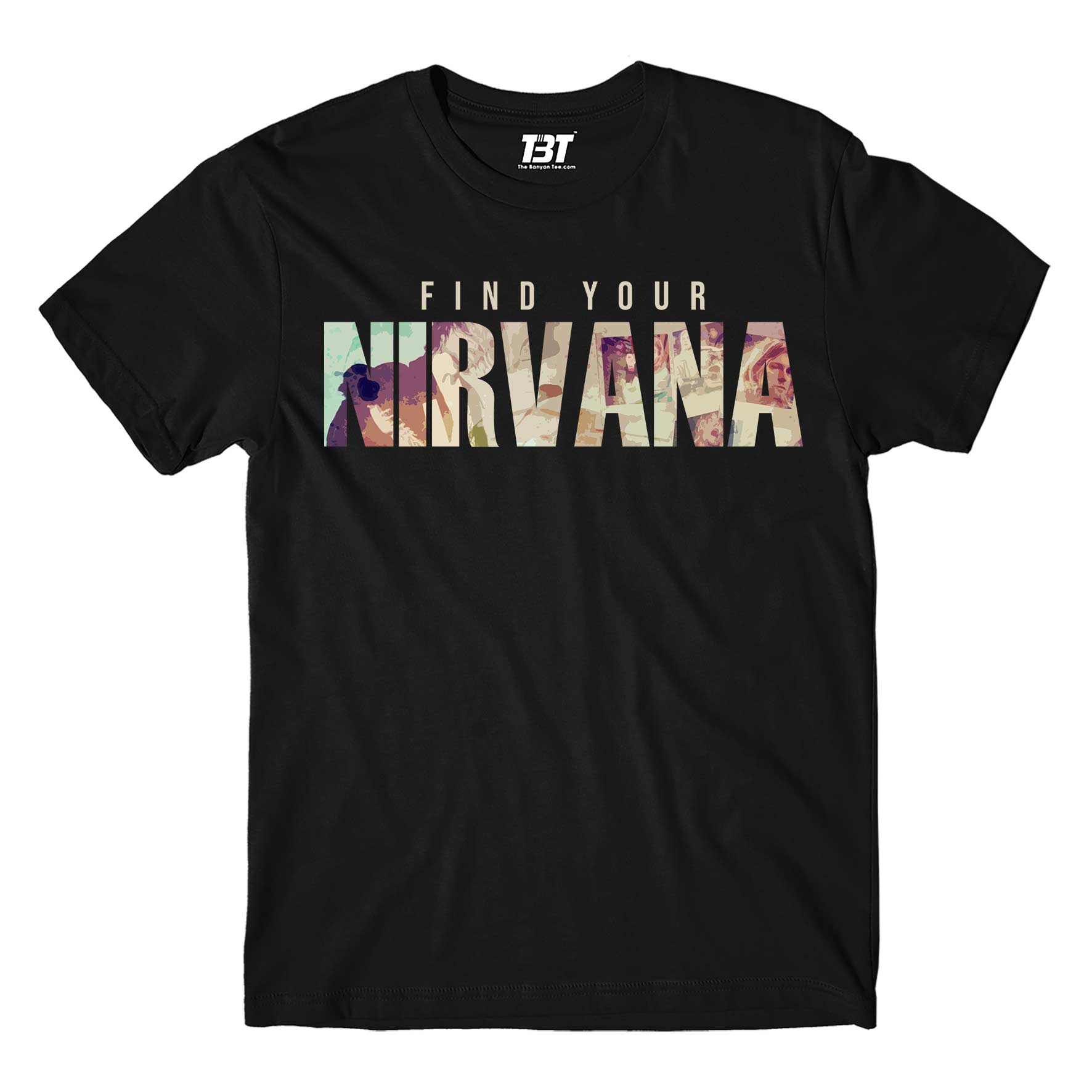 nirvana find your nirvana t-shirt music band buy online united states of america usa the banyan tee tbt men women girls boys unisex black