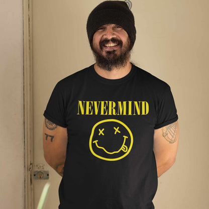 nirvana nevermind t-shirt music band buy online united states of america usa the banyan tee tbt men women girls boys unisex black