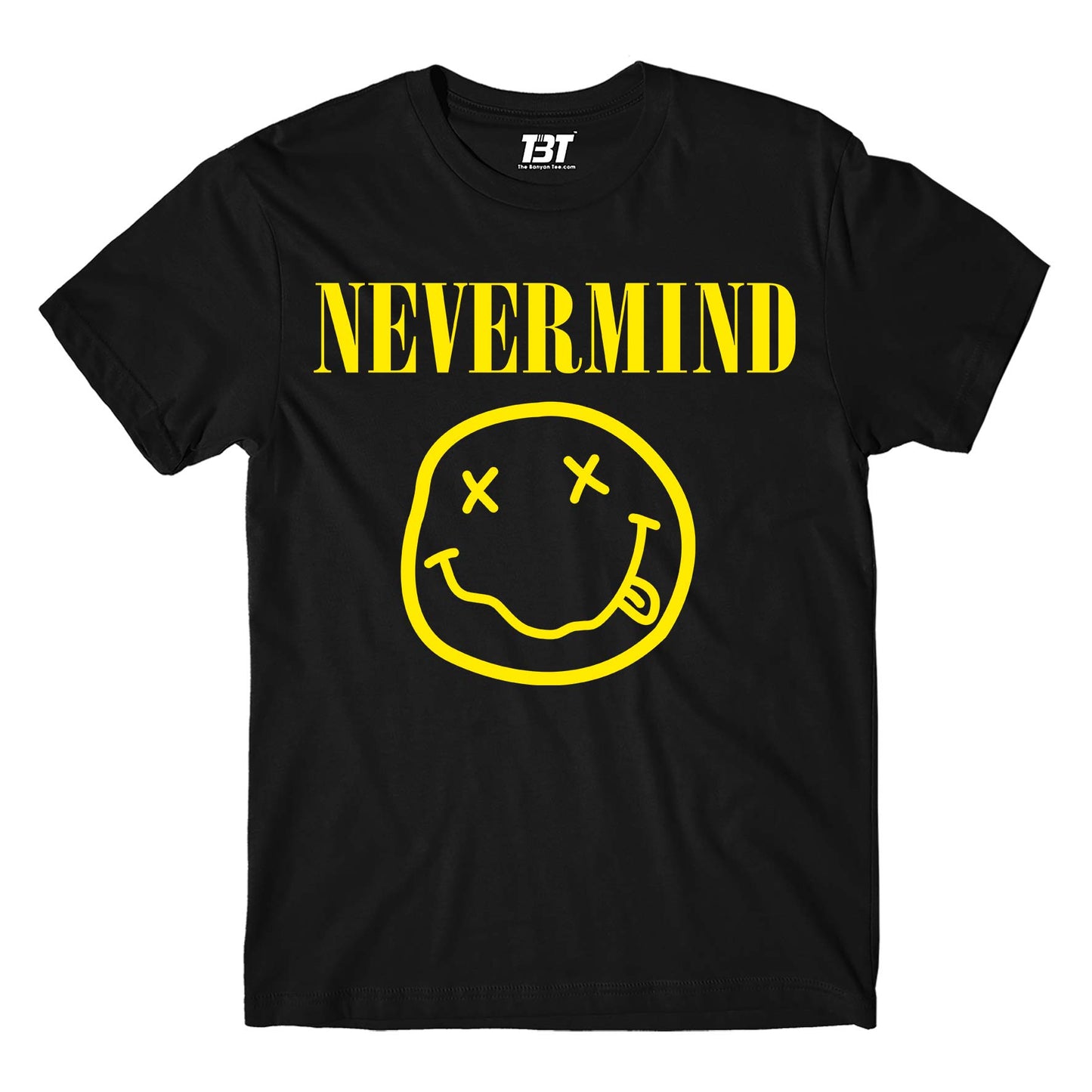 nirvana nevermind t-shirt music band buy online united states of america usa the banyan tee tbt men women girls boys unisex black