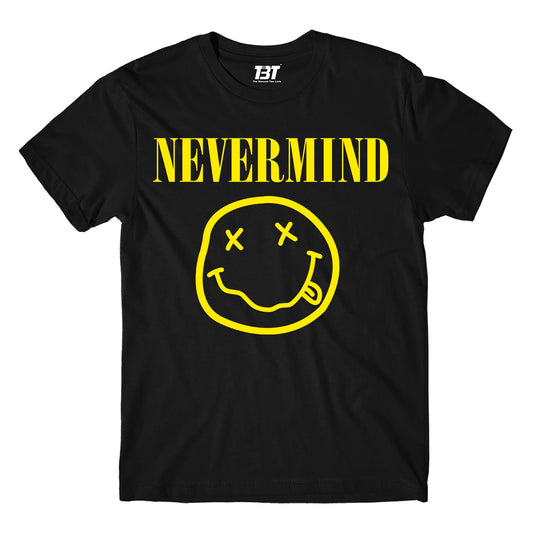 nirvana nevermind t-shirt music band buy online united states of america usa the banyan tee tbt men women girls boys unisex black