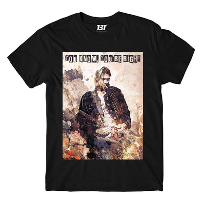 nirvana you know you're right t-shirt music band buy online united states of america usa the banyan tee tbt men women girls boys unisex black