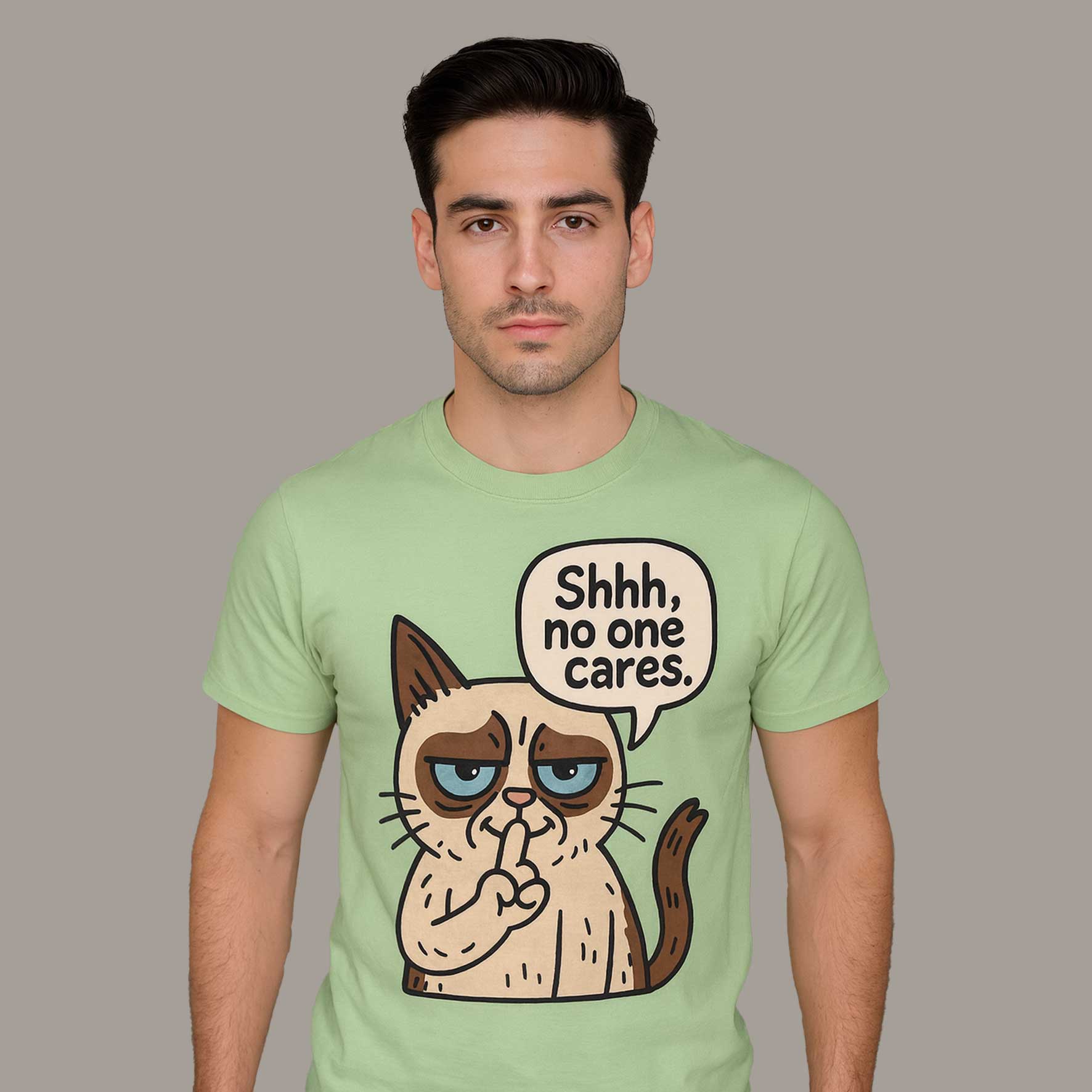 graphic no one cares t-shirt printed graphic stylish buy online united states usa the banyan tee tbt men women girls boys unisex jade 