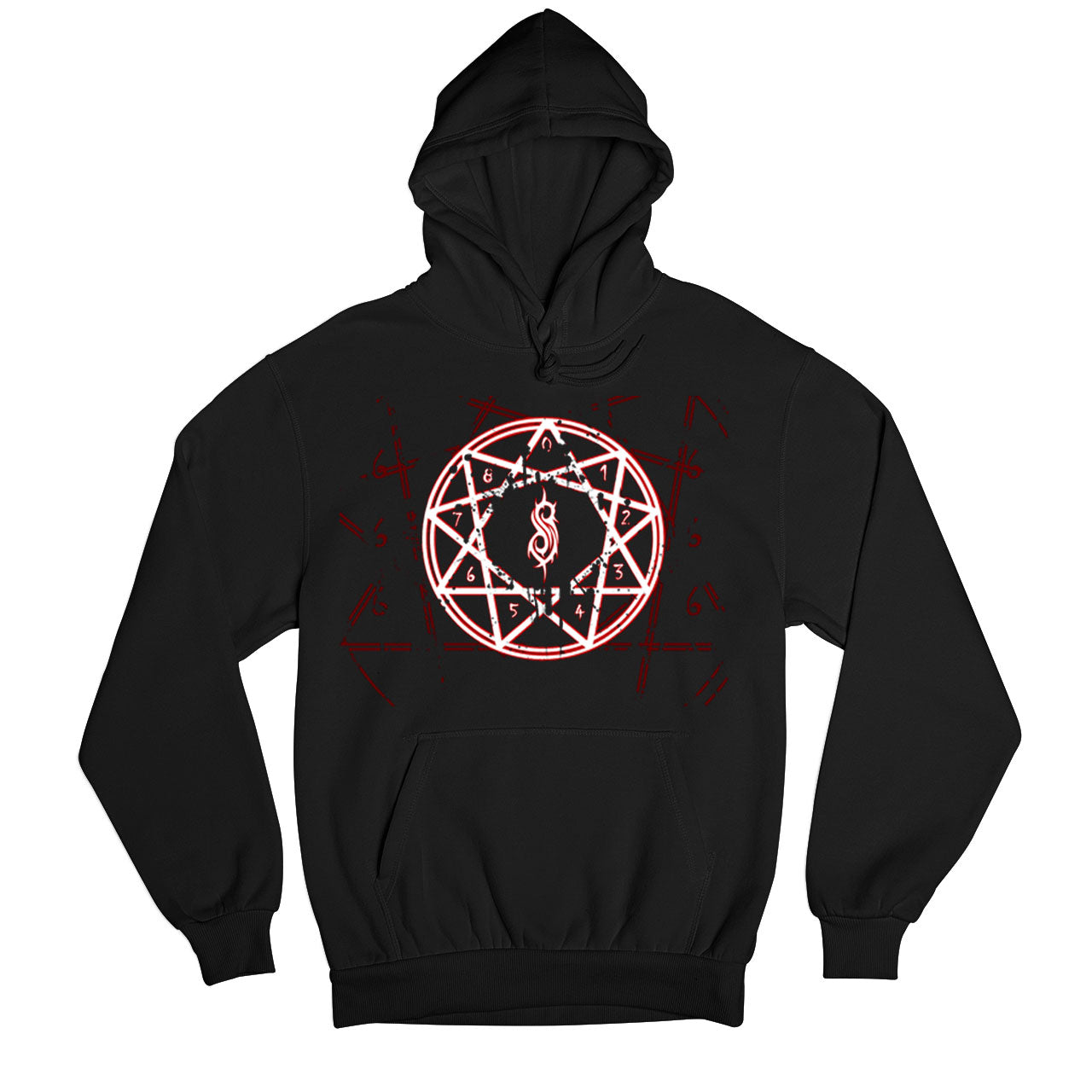 slipknot nonagram hoodie hooded sweatshirt winterwear music band buy online united states usa the banyan tee tbt men women girls boys unisex black