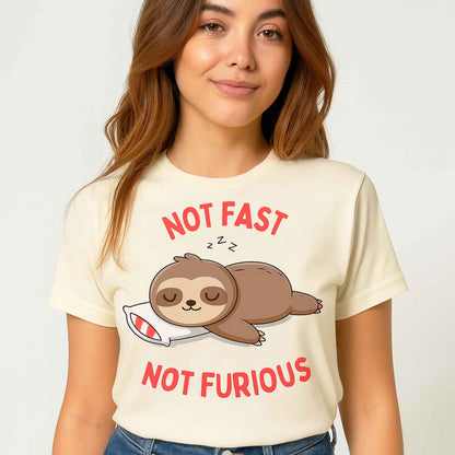 graphic not fast not furious t-shirt printed graphic stylish buy online united states usa the banyan tee tbt men women girls boys unisex off white 