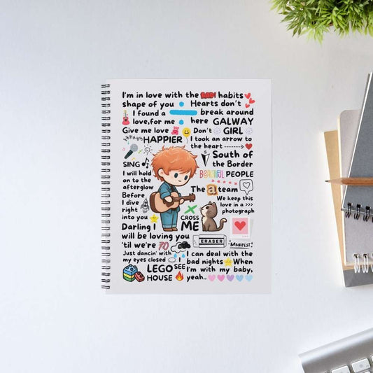 ed sheeran doodle notebook notepad diary buy online united states of america usa the banyan tee tbt unruled