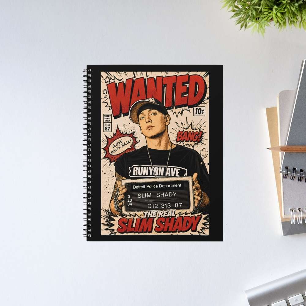eminem real slim shady notebook notepad diary buy online united states usa the banyan tee tbt unruled 