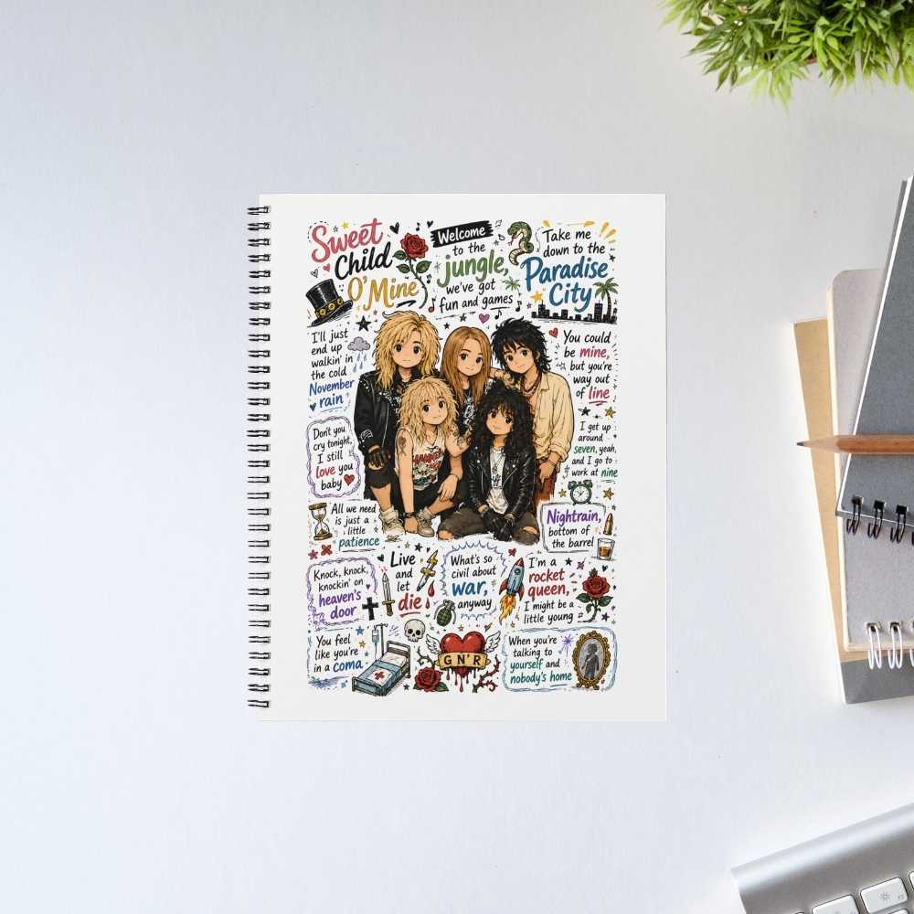 guns n' roses appetite for doodles notebook notepad diary buy online united states usa the banyan tee tbt unruled 