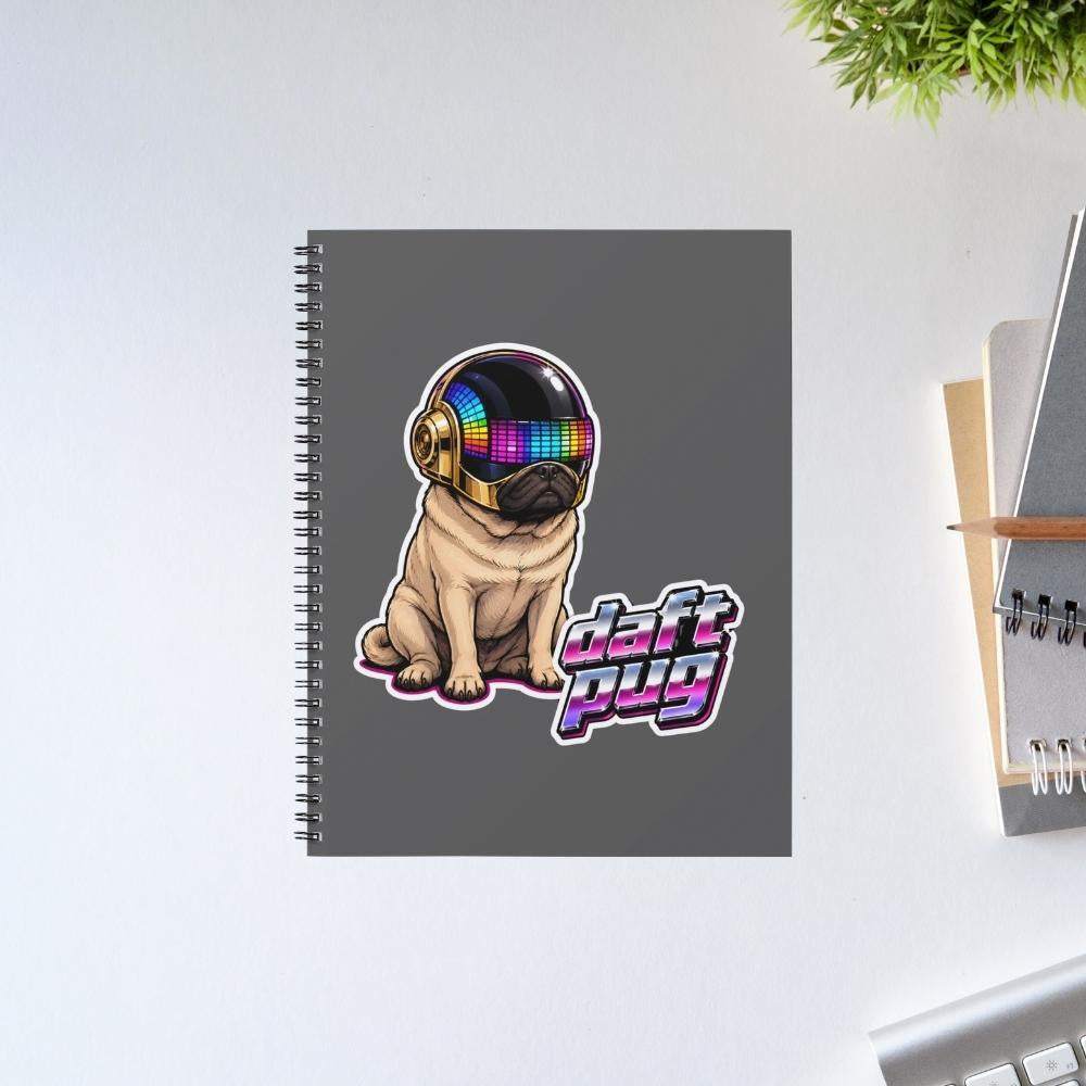 daft punk daft pug notebook notepad diary buy online united states usa the banyan tee tbt unruled 
