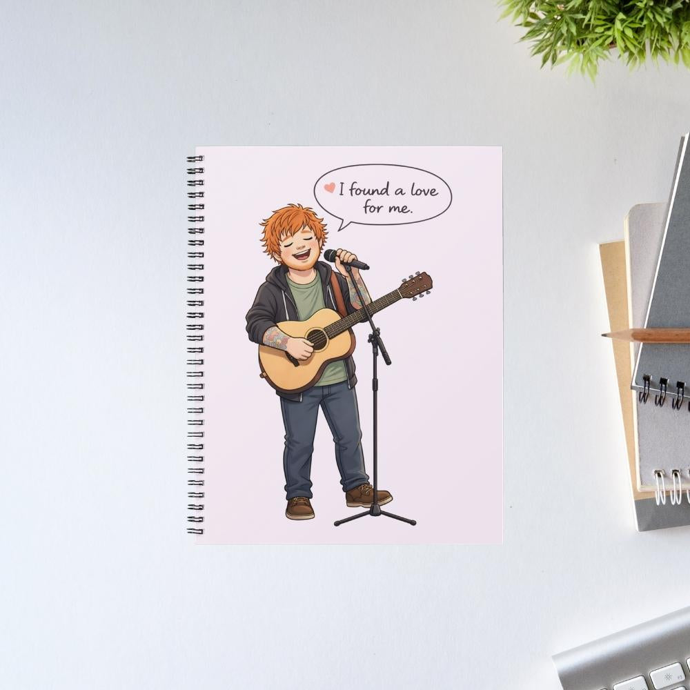 ed sheeran i found a love notebook notepad diary buy online united states usa the banyan tee tbt unruled 