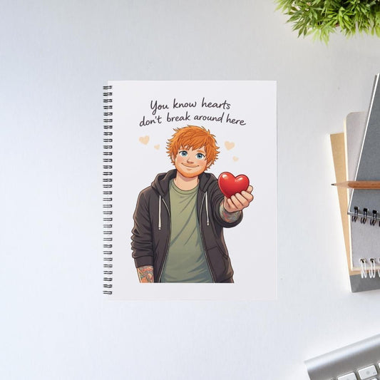 ed sheeran hearts don't break around here notebook notepad diary buy online united states usa the banyan tee tbt unruled 