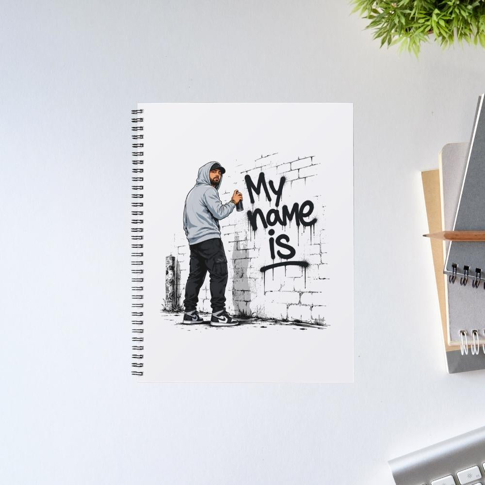 eminem my name is notebook notepad diary buy online united states usa the banyan tee tbt unruled 