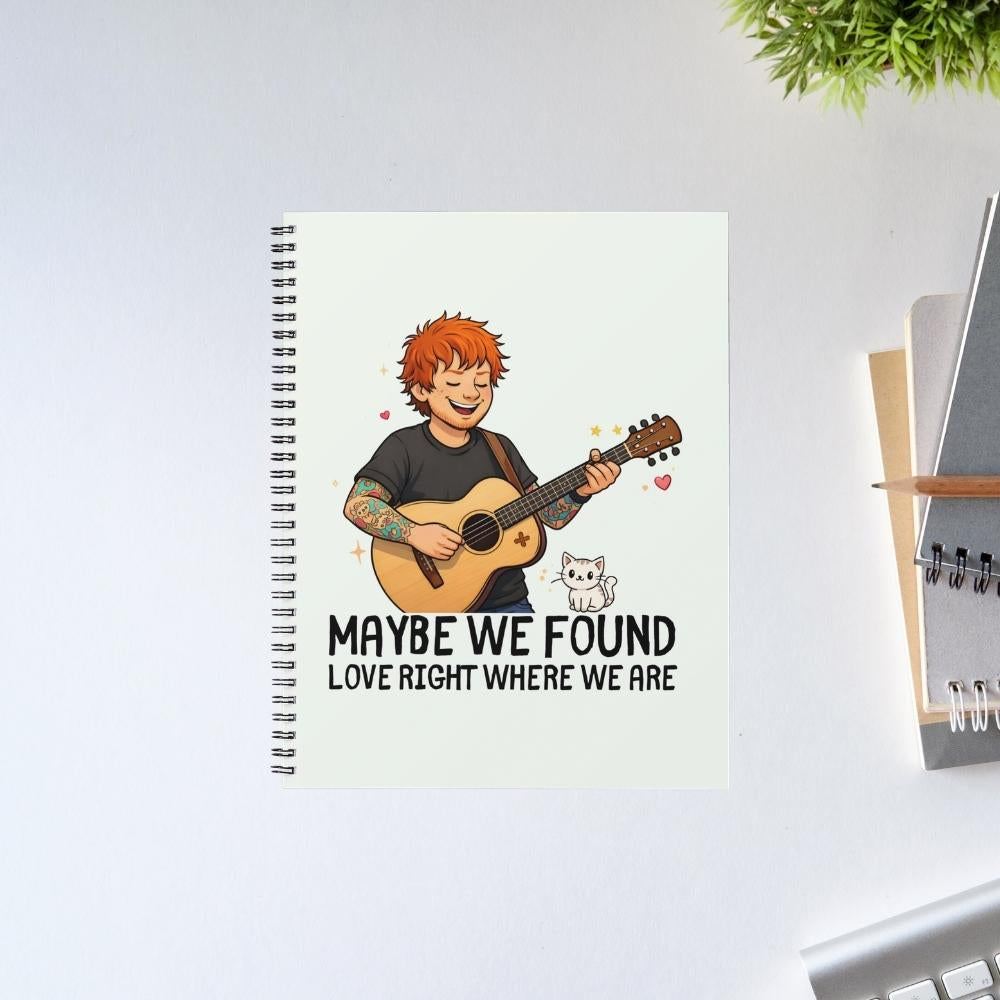 ed sheeran maybe we found love notebook notepad diary buy online united states usa the banyan tee tbt unruled 