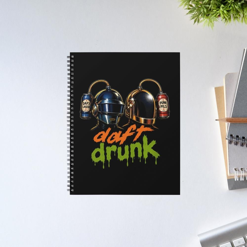 daft punk daft drunk notebook notepad diary buy online united states usa the banyan tee tbt unruled 