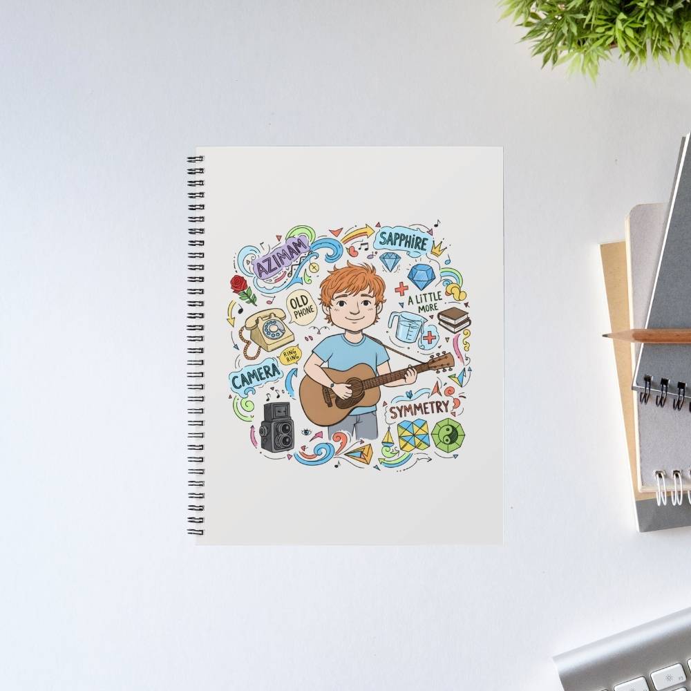ed sheeran gingerverse notebook notepad diary buy online united states usa the banyan tee tbt unruled 