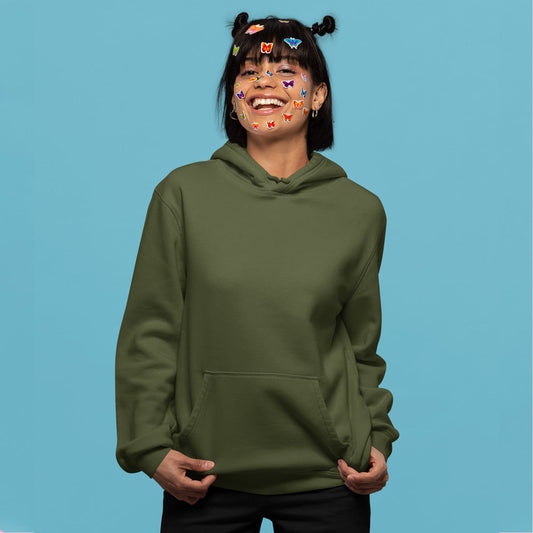 bottle green the banyan tee plain solid hoodie hooded sweatshirt for men women unisex