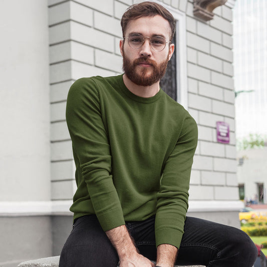 Plain Olive Green Sweatshirt The Banyan Tee sweatshirts and hoodies for men for women