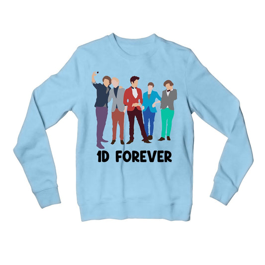 one direction 1d forever sweatshirt upper winterwear music band buy online united states usa the banyan tee tbt men women girls boys unisex baby blue