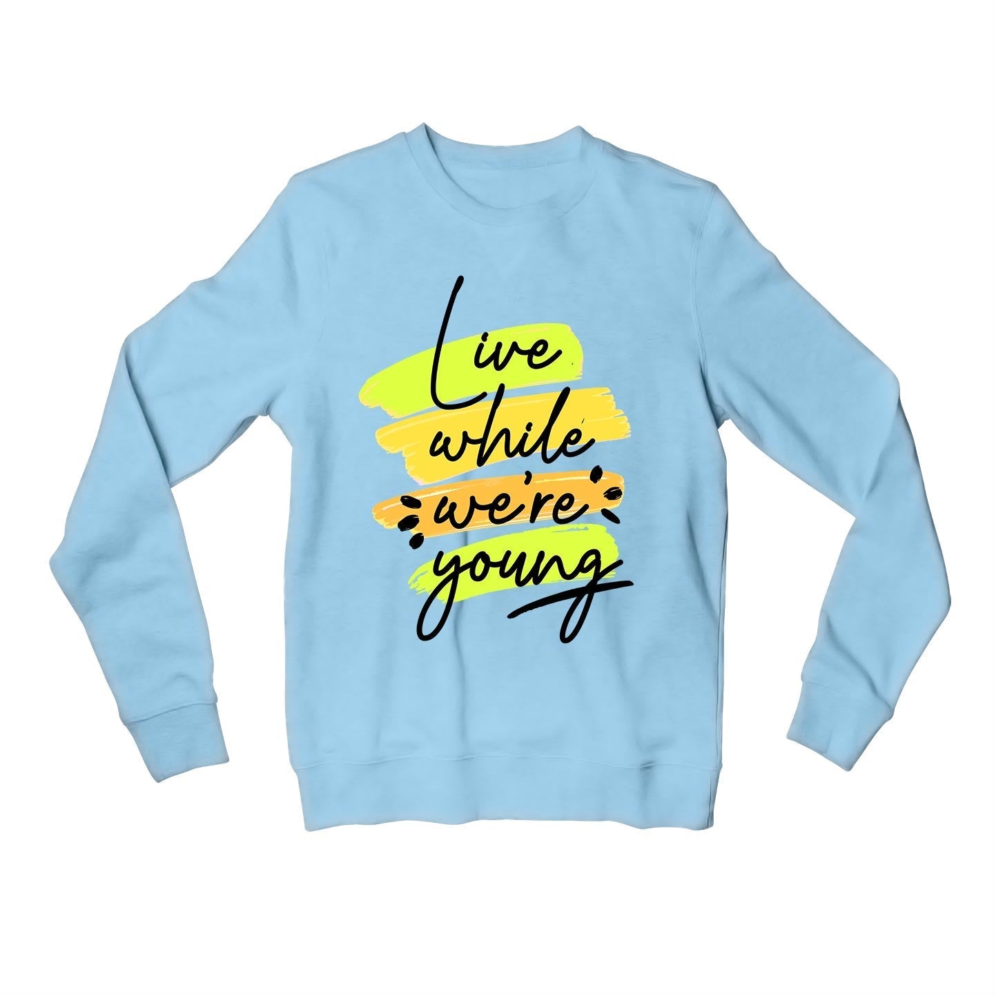 one direction live while we're young sweatshirt upper winterwear music band buy online united states usa the banyan tee tbt men women girls boys unisex baby blue