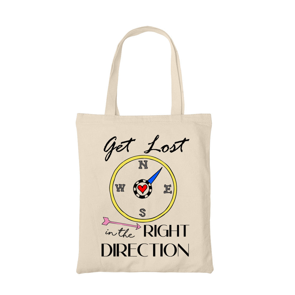 one direction right direction tote bag hand printed cotton women men unisex