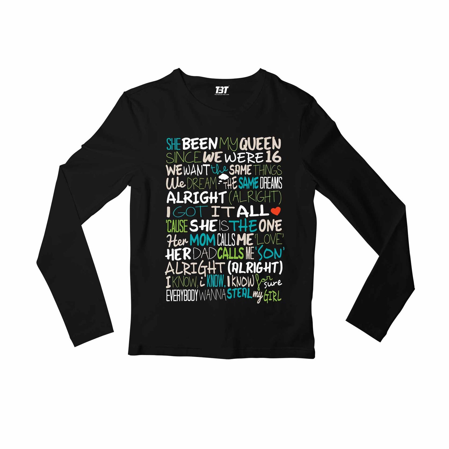 one direction steal my girl full sleeves long sleeves music band buy online india the banyan tee tbt men women girls boys unisex black