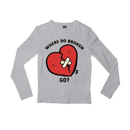 one direction where do broken hearts go full sleeves long sleeves music band buy online india the banyan tee tbt men women girls boys unisex gray
