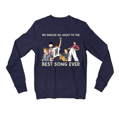 one direction best song ever sweatshirt upper winterwear music band buy online united states usa the banyan tee tbt men women girls boys unisex black