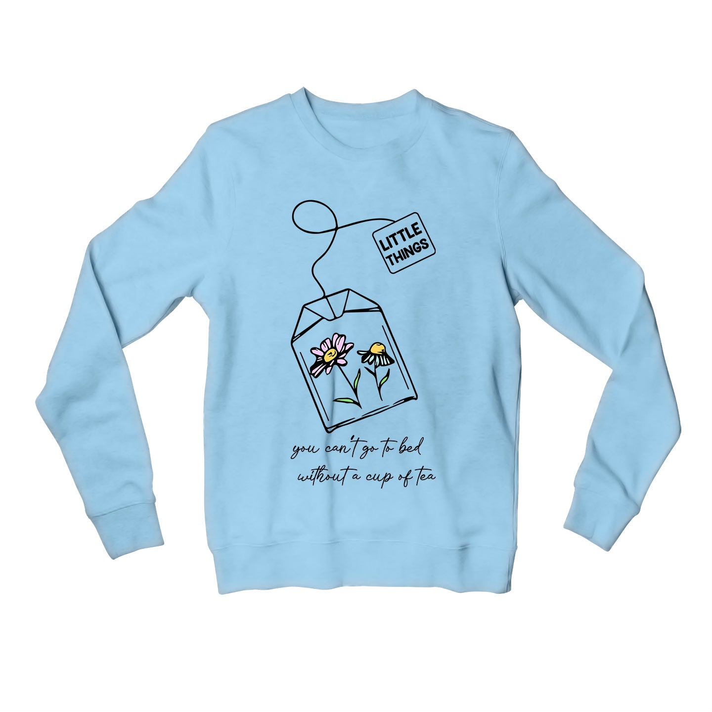 one direction little things sweatshirt upper winterwear music band buy online united states usa the banyan tee tbt men women girls boys unisex sky blue
