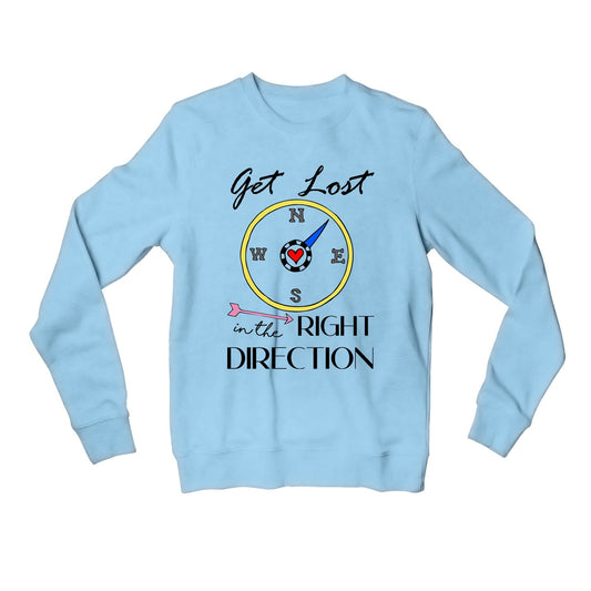 one direction right direction sweatshirt upper winterwear music band buy online united states usa the banyan tee tbt men women girls boys unisex baby blue