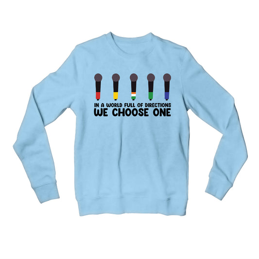 one direction we choose one sweatshirt upper winterwear music band buy online united states of america usa the banyan tee tbt men women girls boys unisex baby blue