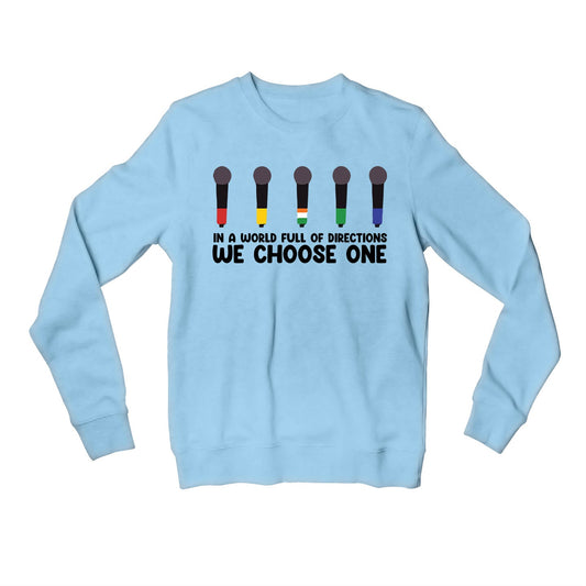 one direction we choose one sweatshirt upper winterwear music band buy online united states usa the banyan tee tbt men women girls boys unisex baby blue