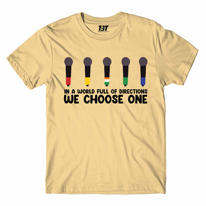 one direction we choose one t-shirt music band buy online united states of america usa the banyan tee tbt men women girls boys unisex beige