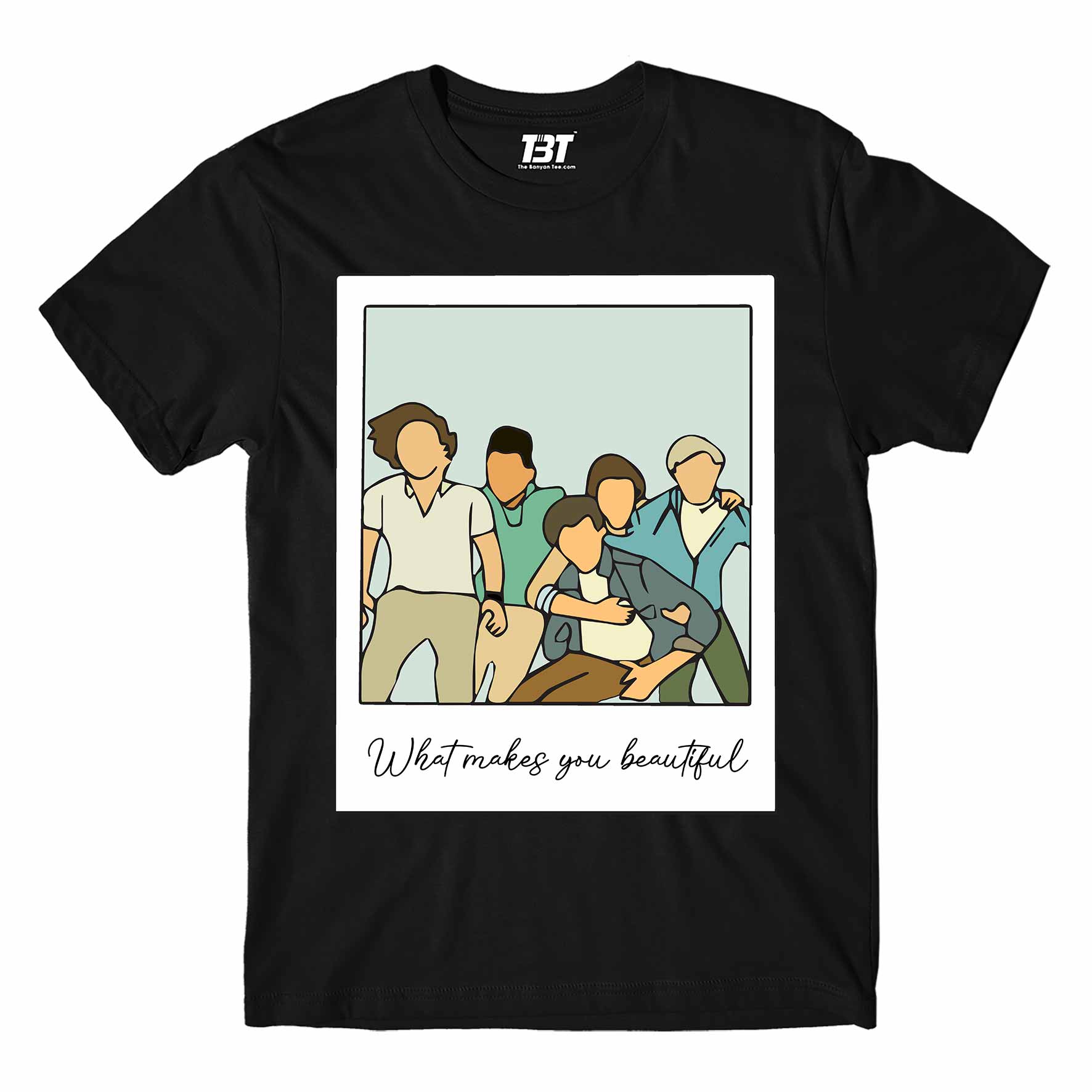 one direction what makes you beautiful t-shirt music band buy online united states of america usa the banyan tee tbt men women girls boys unisex black