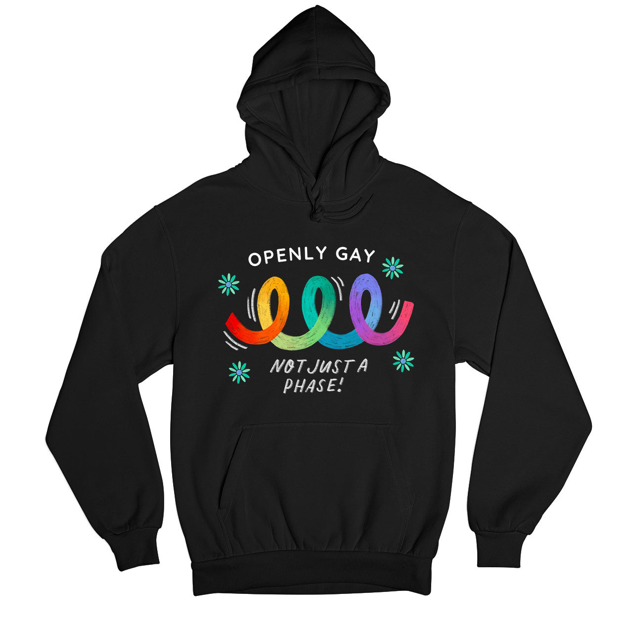 pride openly gay hoodie hooded sweatshirt winterwear printed graphic stylish buy online united states usa the banyan tee tbt men women girls boys unisex black - lgbtqia+