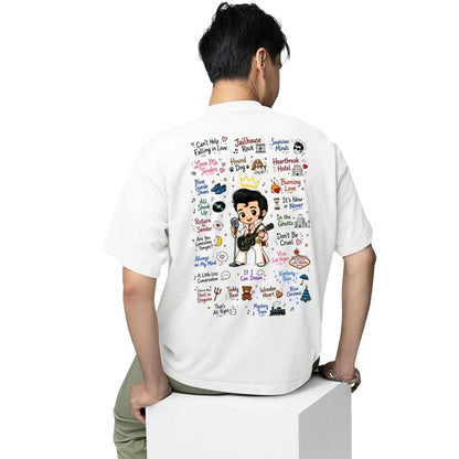 elvis presley rockabilly doodle oversized t shirt 