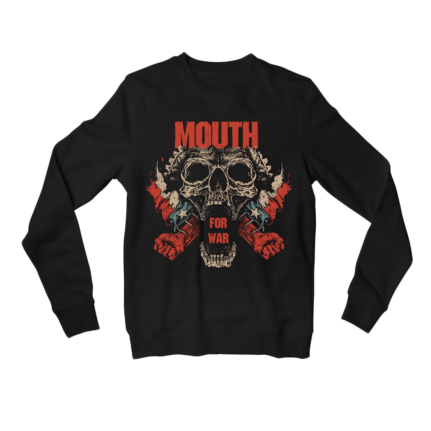 pantera mouth for war sweatshirt upper winterwear music band buy online united states of america usa the banyan tee tbt men women girls boys unisex black