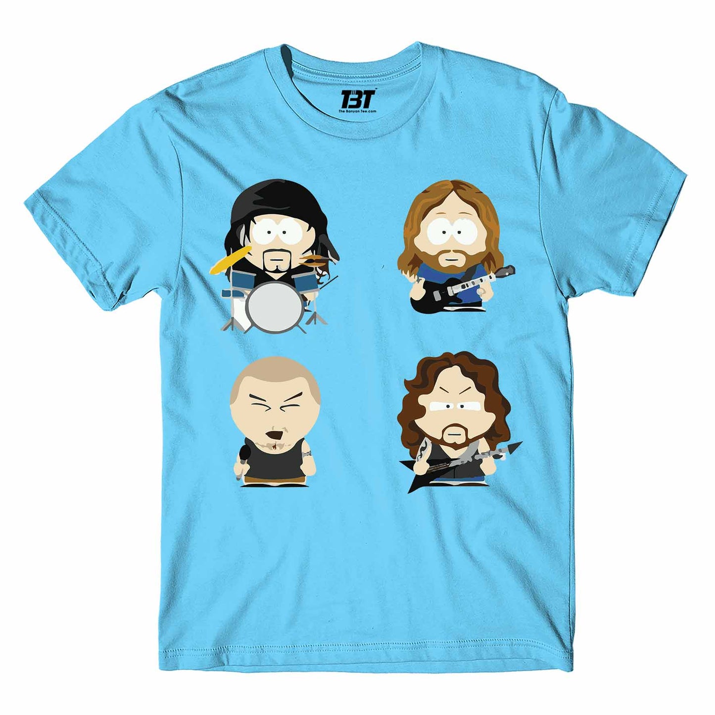 pantera pantoon t-shirt music band buy online united states of america usa the banyan tee tbt men women girls boys unisex sky blue