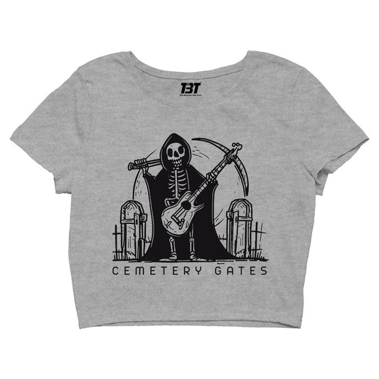 pantera cemetery gates crop top music band buy online united states of america usa the banyan tee tbt men women girls boys unisex gray