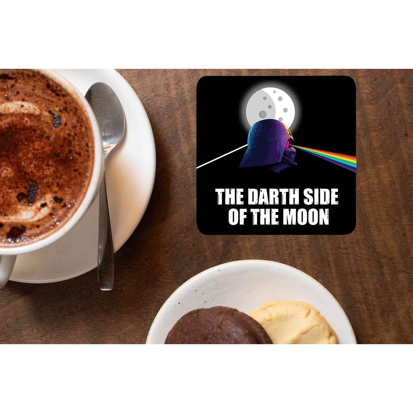 The Darth Side Of The Moon Pink Floyd Coaster Coasters The Banyan Tee TBT wooden online indian table set of 6