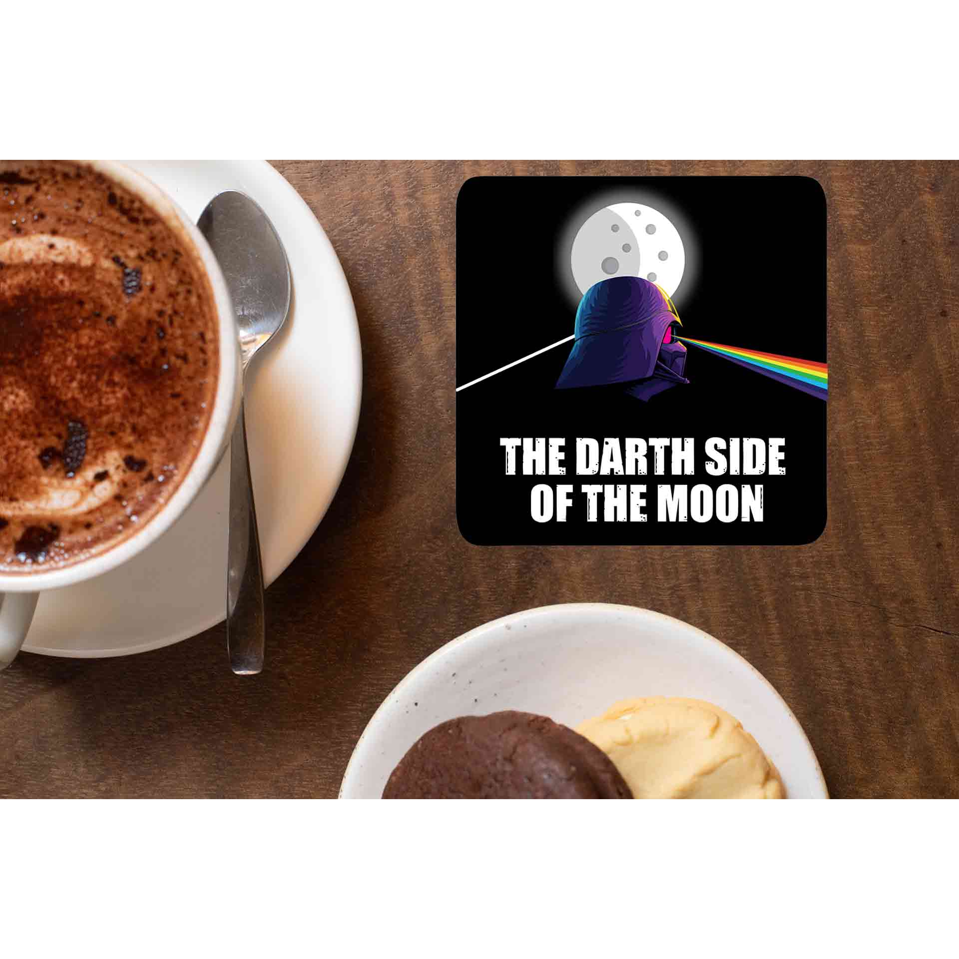 The Darth Side Of The Moon Pink Floyd Coaster Coasters The Banyan Tee TBT wooden online indian table set of 6