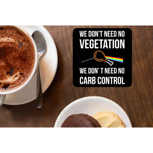 We Don't Need No Vegetation Pink Floyd Coaster Coasters The Banyan Tee TBT wooden online indian table set of 6