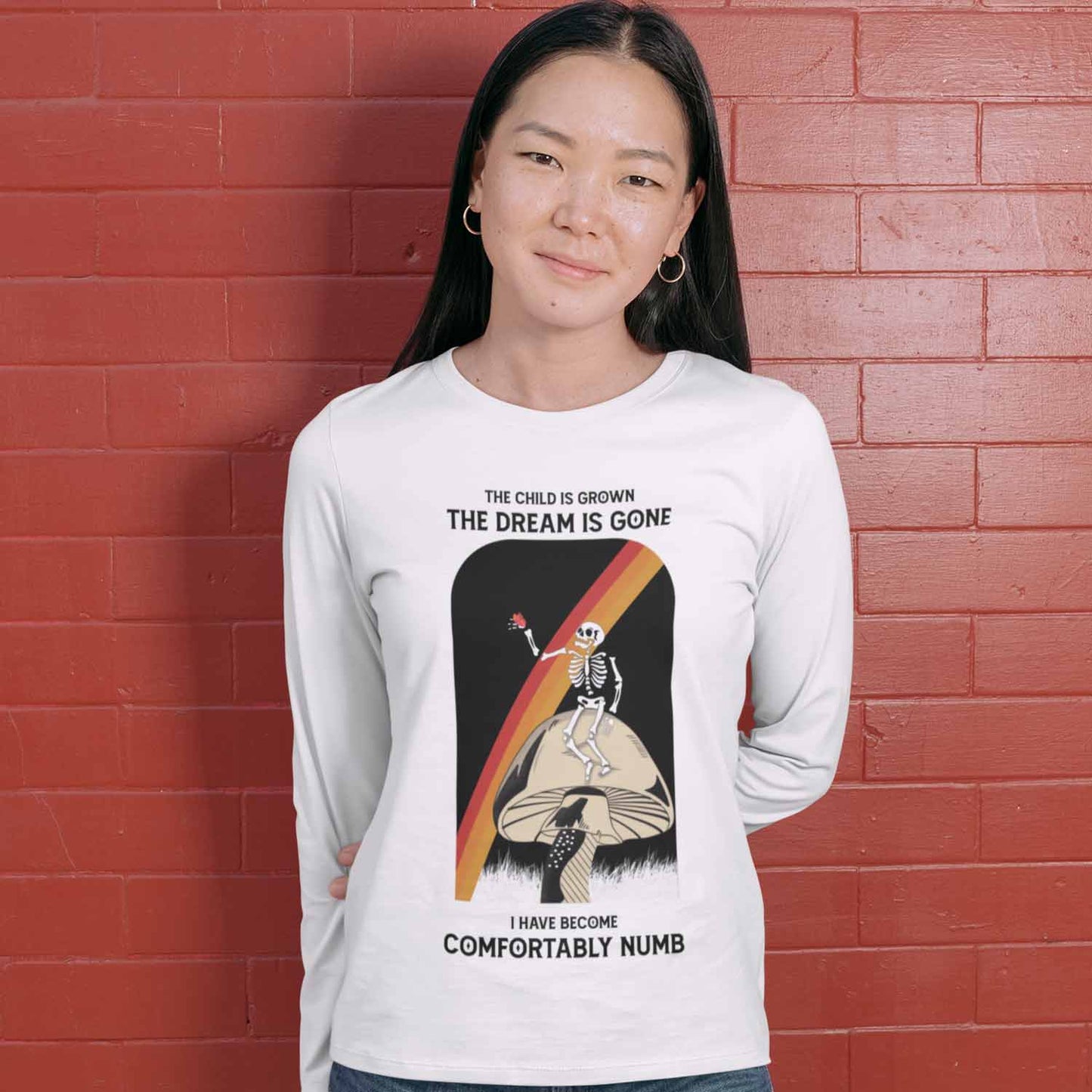 Comfortably Numb Pink Floyd Full Sleeves Long Sleeve for men girl combo under 200 best brand T-shirt - The Banyan Tee TBT