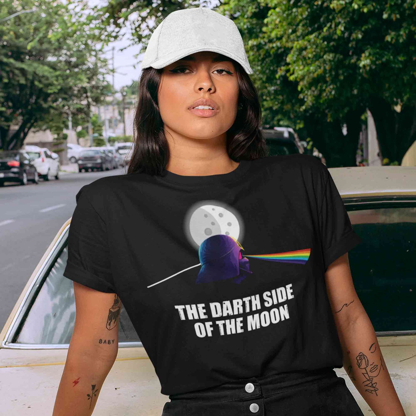 The Darth Side Of The Moon Pink Floyd T-shirt The Banyan Tee TBT sports mens united states of america usa full meesho women boys flipkart
