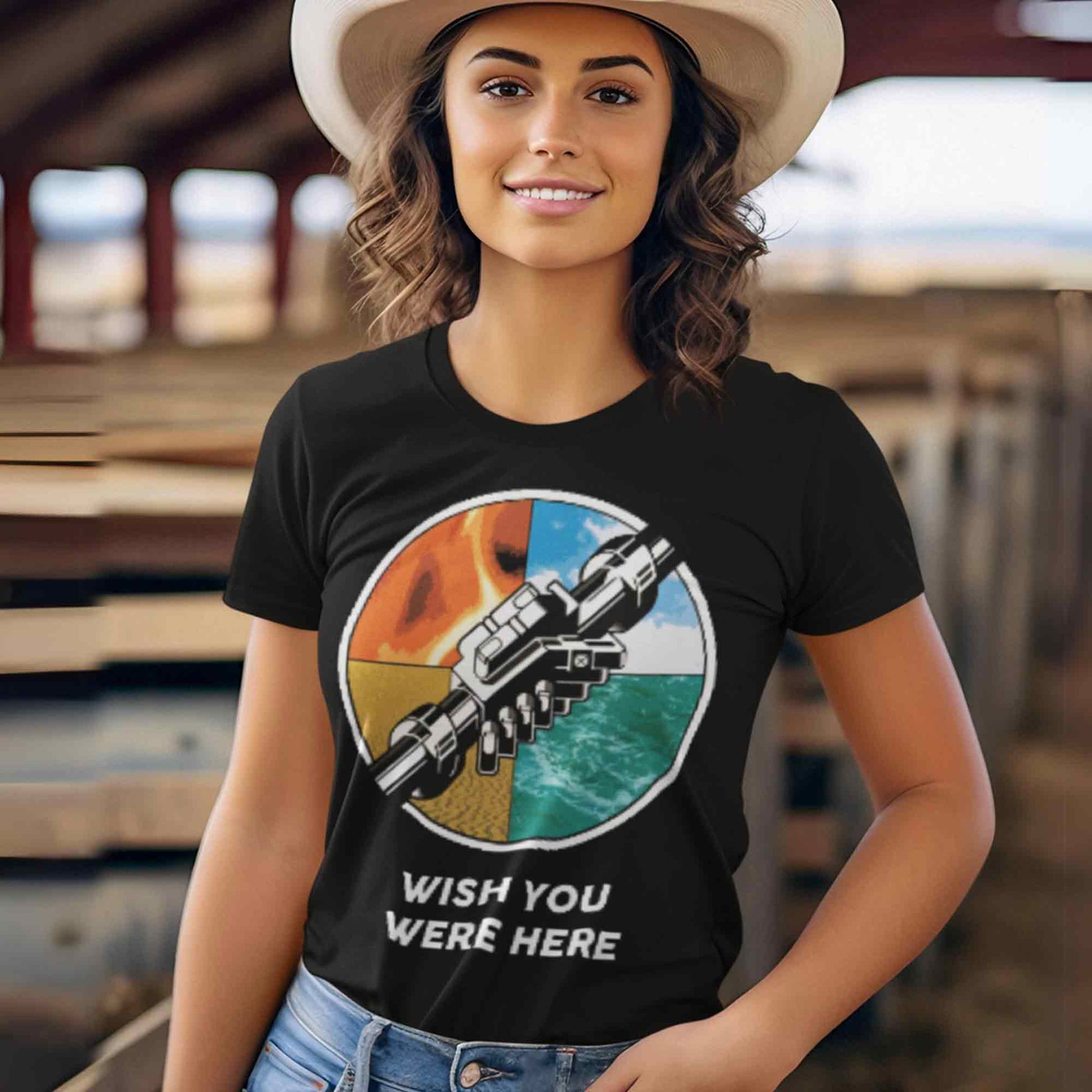 Pink Floyd T-shirt - Wish You Were Here T-shirt The Banyan Tee TBT sports mens united states of america usa full meesho women boys flipkart