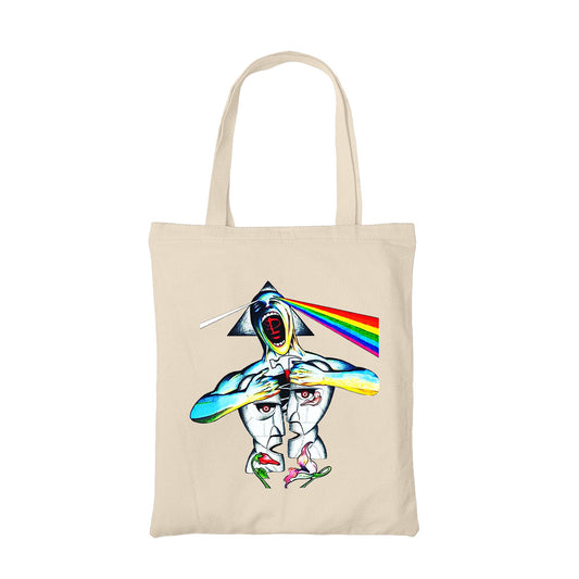 pink floyd  the amalgamation tote bag hand printed cotton women men unisex