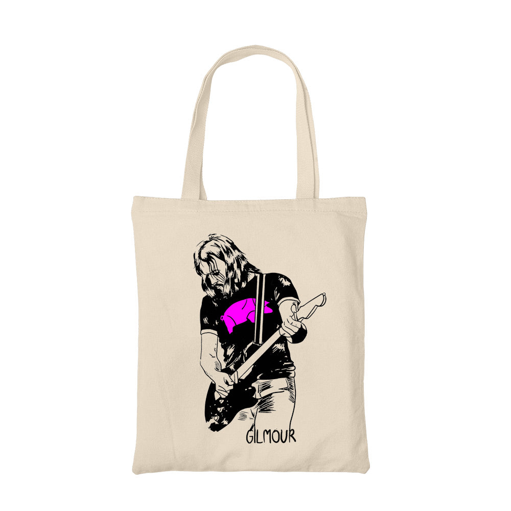 pink floyd gilmour tote bag hand printed cotton women men unisex